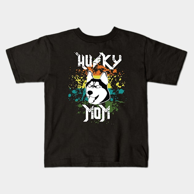 Husky Mom Kids T-Shirt by The Wagging Willow